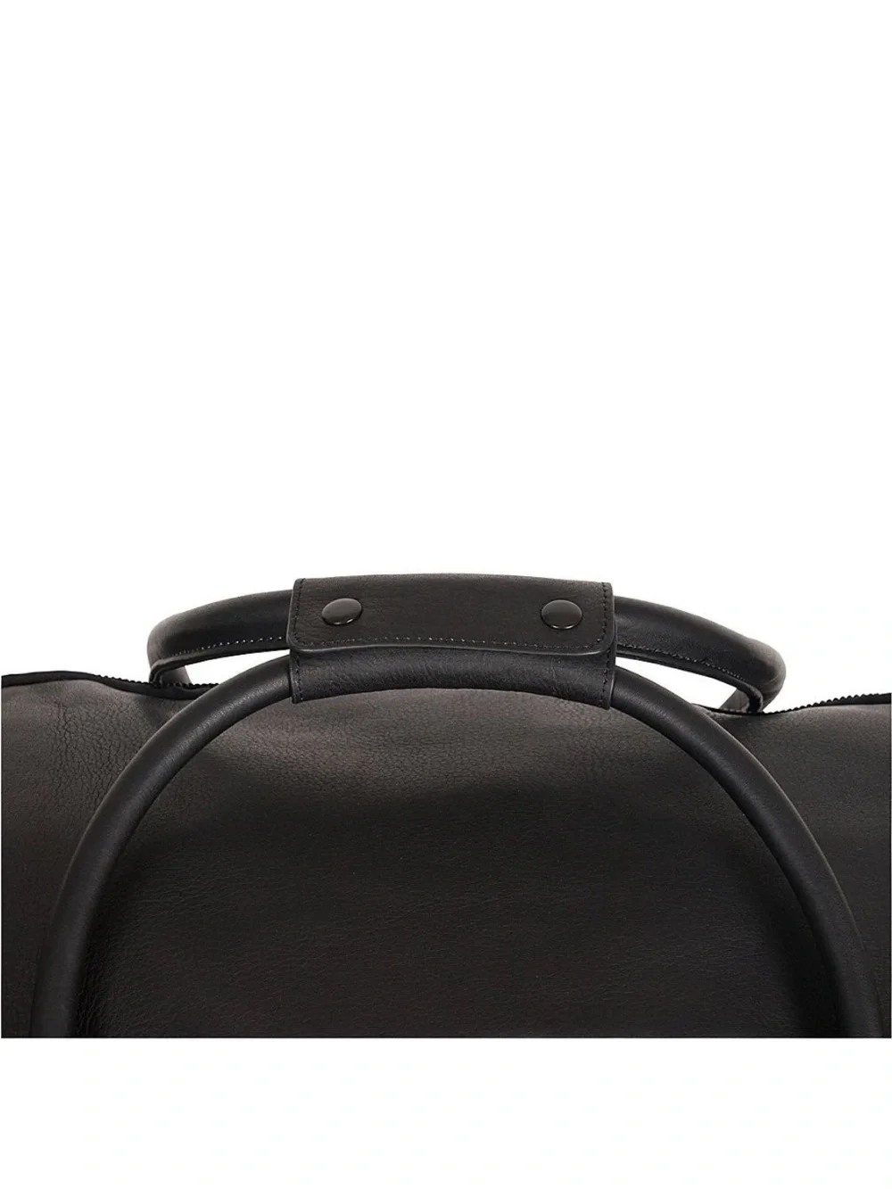 Kenneth Cole Reaction Black Leather Duffel Bag Colombian Leather Single Travel